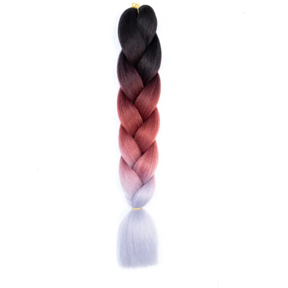 DIY Jumbo Braiding Hair by Simples Market, 24in synthetic afro-ombre braid (black to lavender)