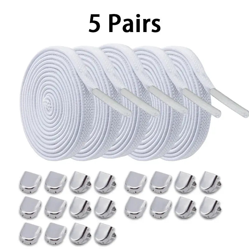 FlexFit No Tie Elastic Shoelaces One Size Fits All Adults And Kids Quick Slip On Shoes