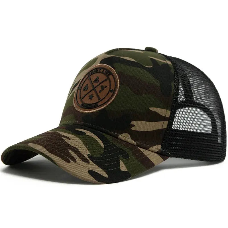 Summer Mesh Baseball Cap For Women And Men ENJOY LIFE Patch Snapback Breathable Unisex Street Hip Hop Trucker Cap
