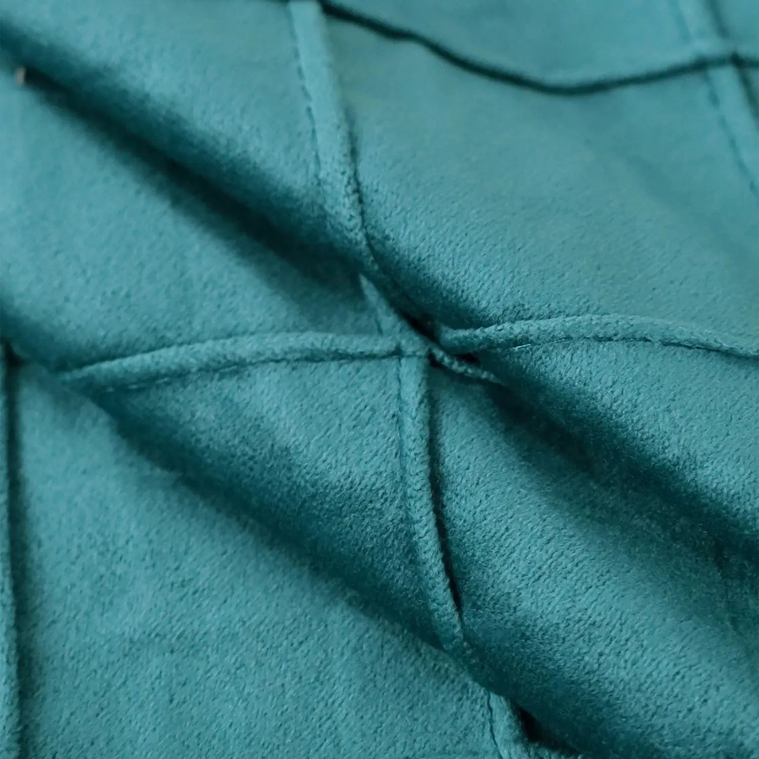 Geometric velvet cushion cover in teal for 45x45cm pillow, Simples Market