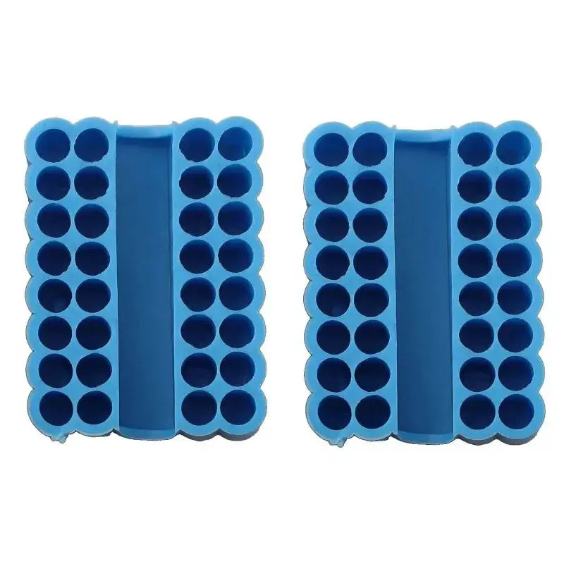 2 Piece Bit Holder Set With 32 Hole Hex Shank Organizers For Screwdriver Bits And Drill Bits 6.35mm Storage Box