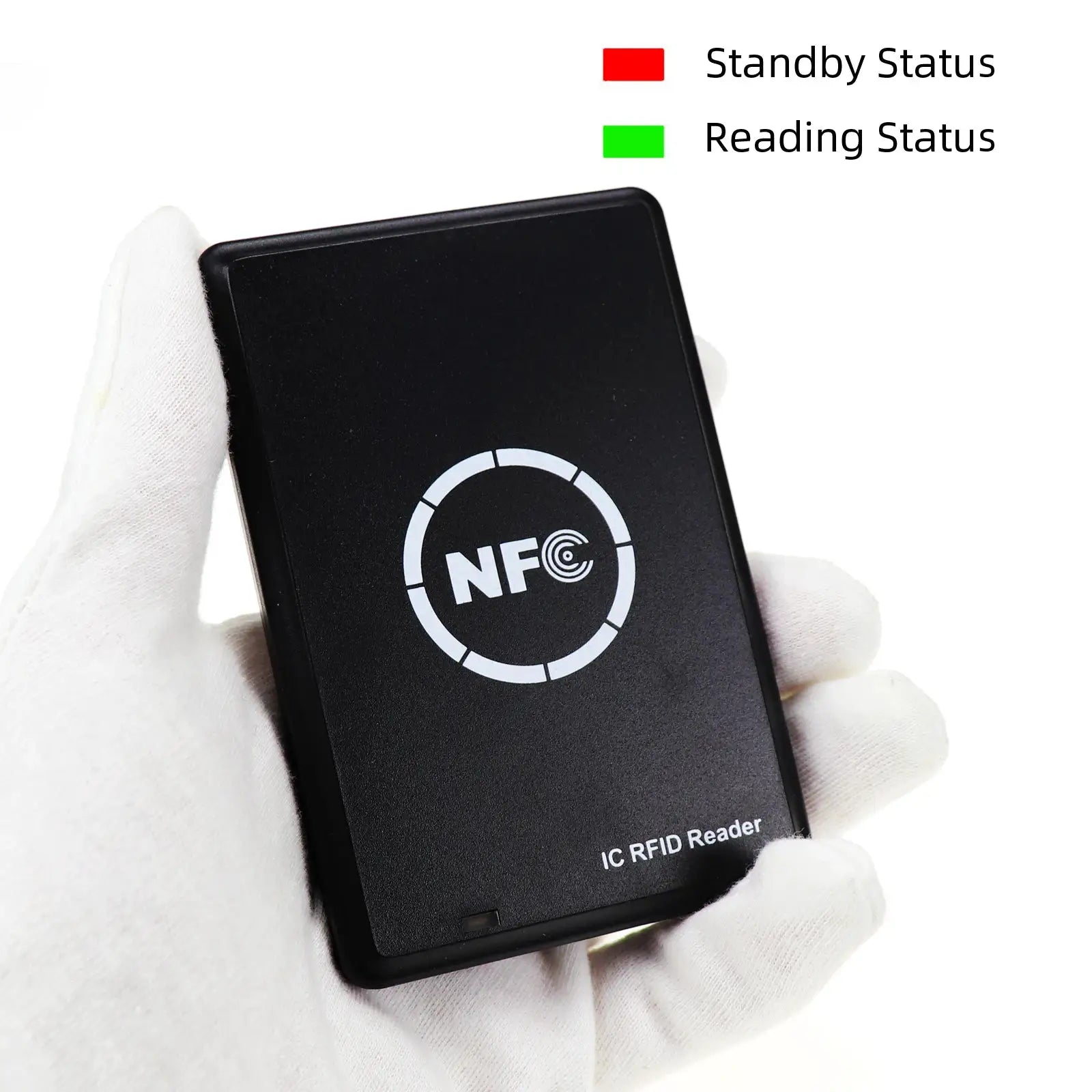Simples Market RFID/NFC card reader writer in black handheld device