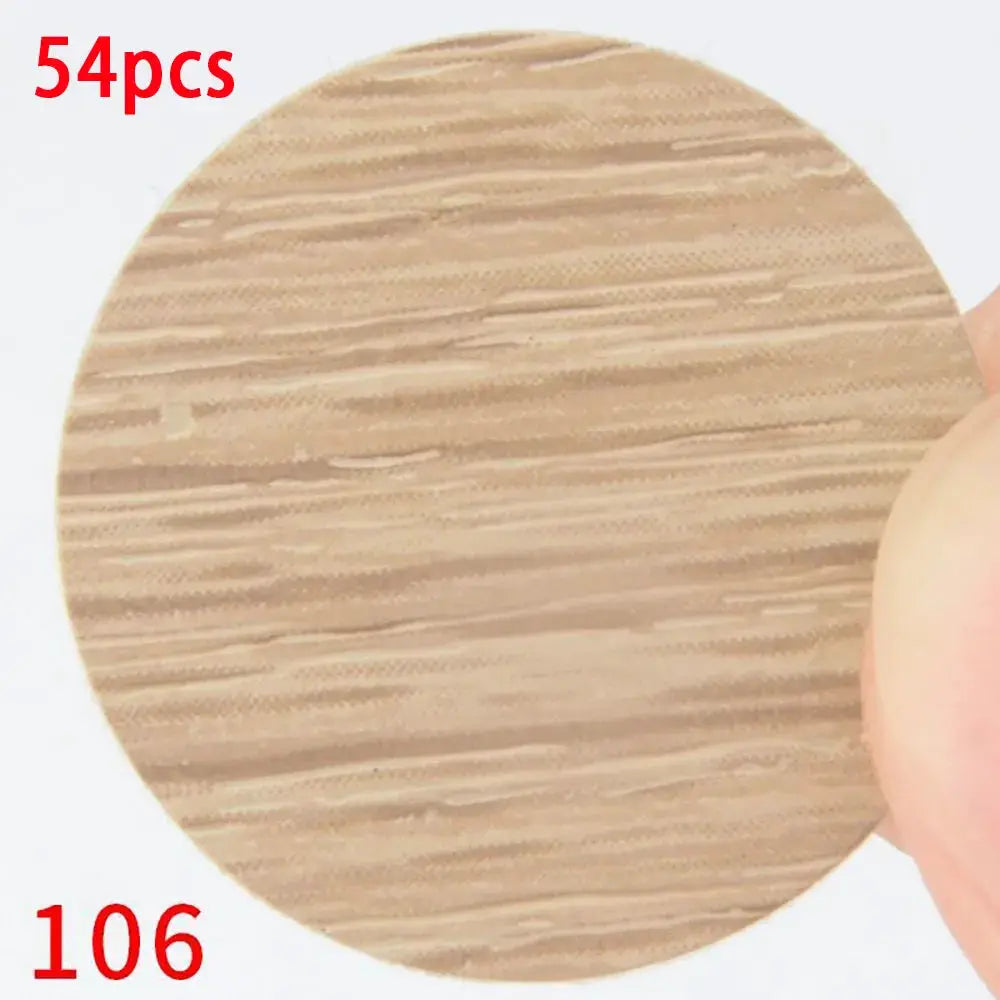 54 Piece Set Wooden Furniture Self Adhesive Screw Cap Stickers For Covering Screws And Holes On Desks Cabinets Drawers
