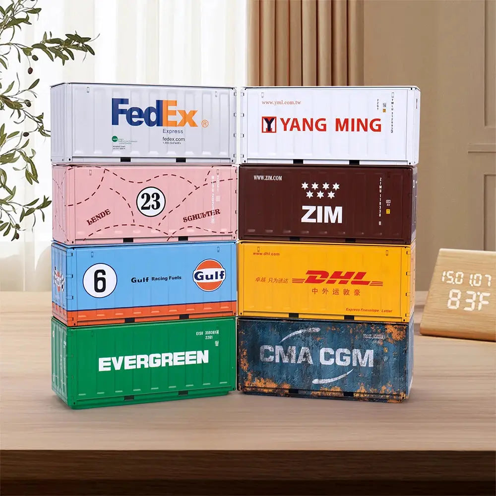 Mini Iron Storage Box Miniature Desktop Organizer Sea Freight Container Design Creative Decoration For Collectors Gift