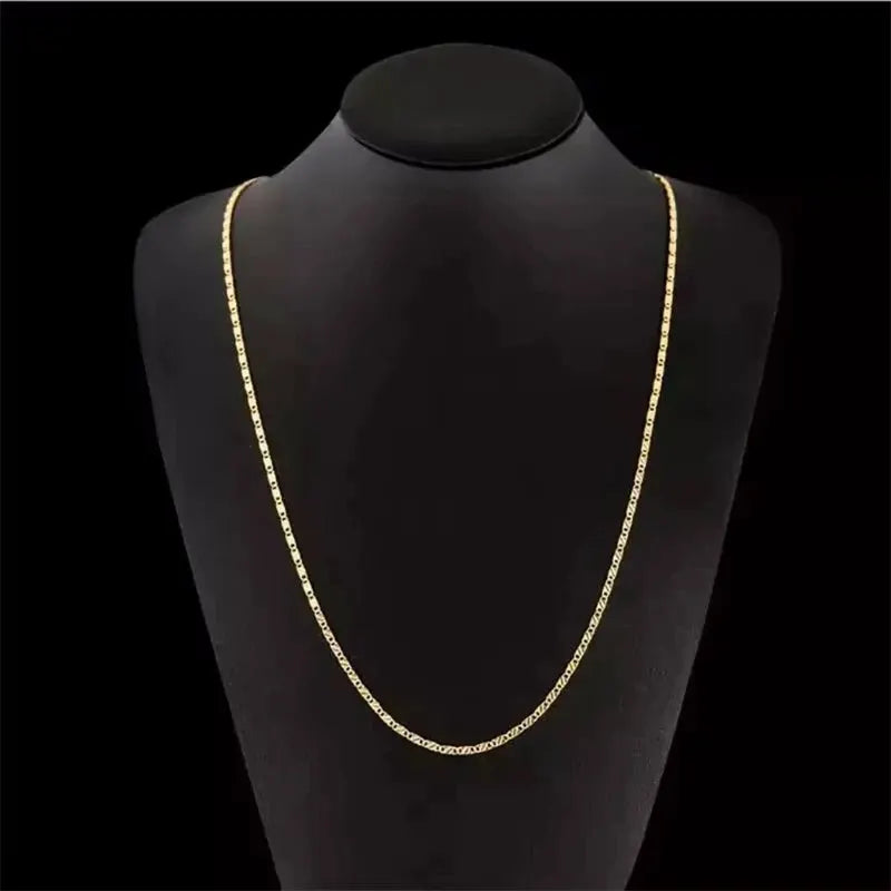 Sterling Silver 925 2mm Link Chain Necklace For Women And Men 16 18 20 22 24 26 28 30 Inches