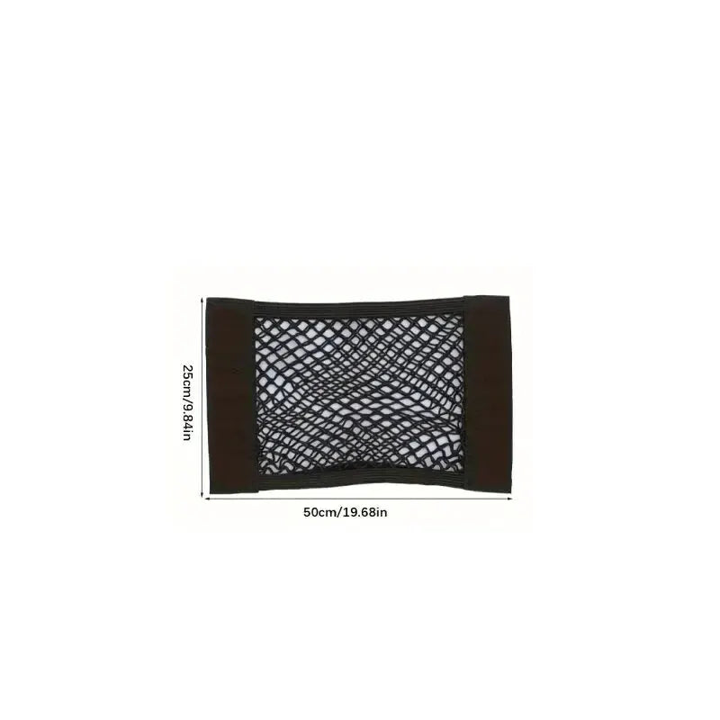Universal Car Storage Bag Double Mesh Trunk Storage Net For Secure Organization Built In Fire Extinguisher Fixed Net
