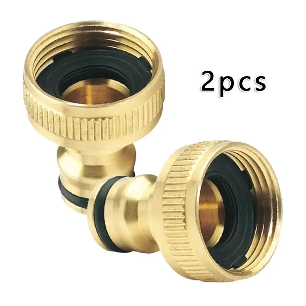 Two Piece Garden Faucet Adapter Three Quarter To One Half Inch Quick Connect Hose Tap Fittings For Outdoor Irrigation