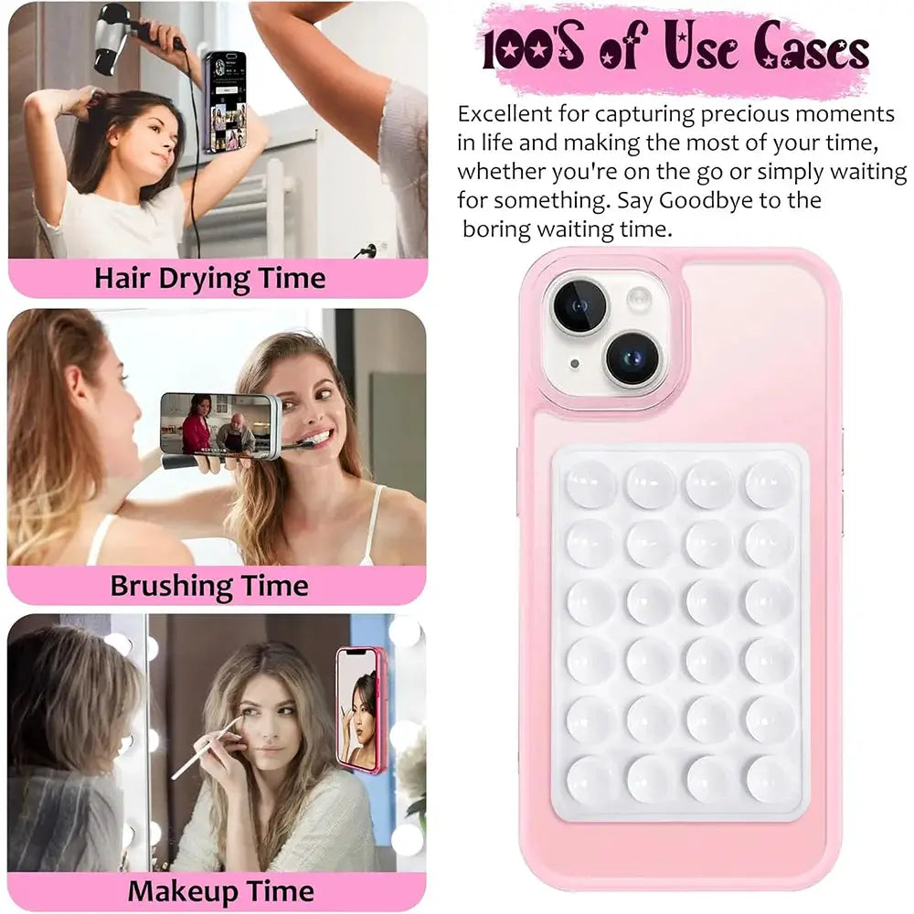Candy Color Silicone Suction Cup Phone Case Mount Non Slip For Hands Free Selfies And Stable Video