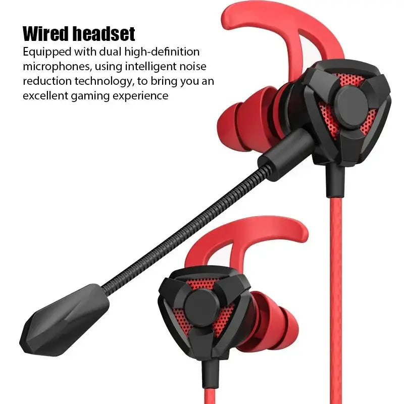 PulseTech Wired Gaming Earbuds With Mic 10mm Graphene Diaphragm Active Noise Cancellation For PUBG PS4 CSGO