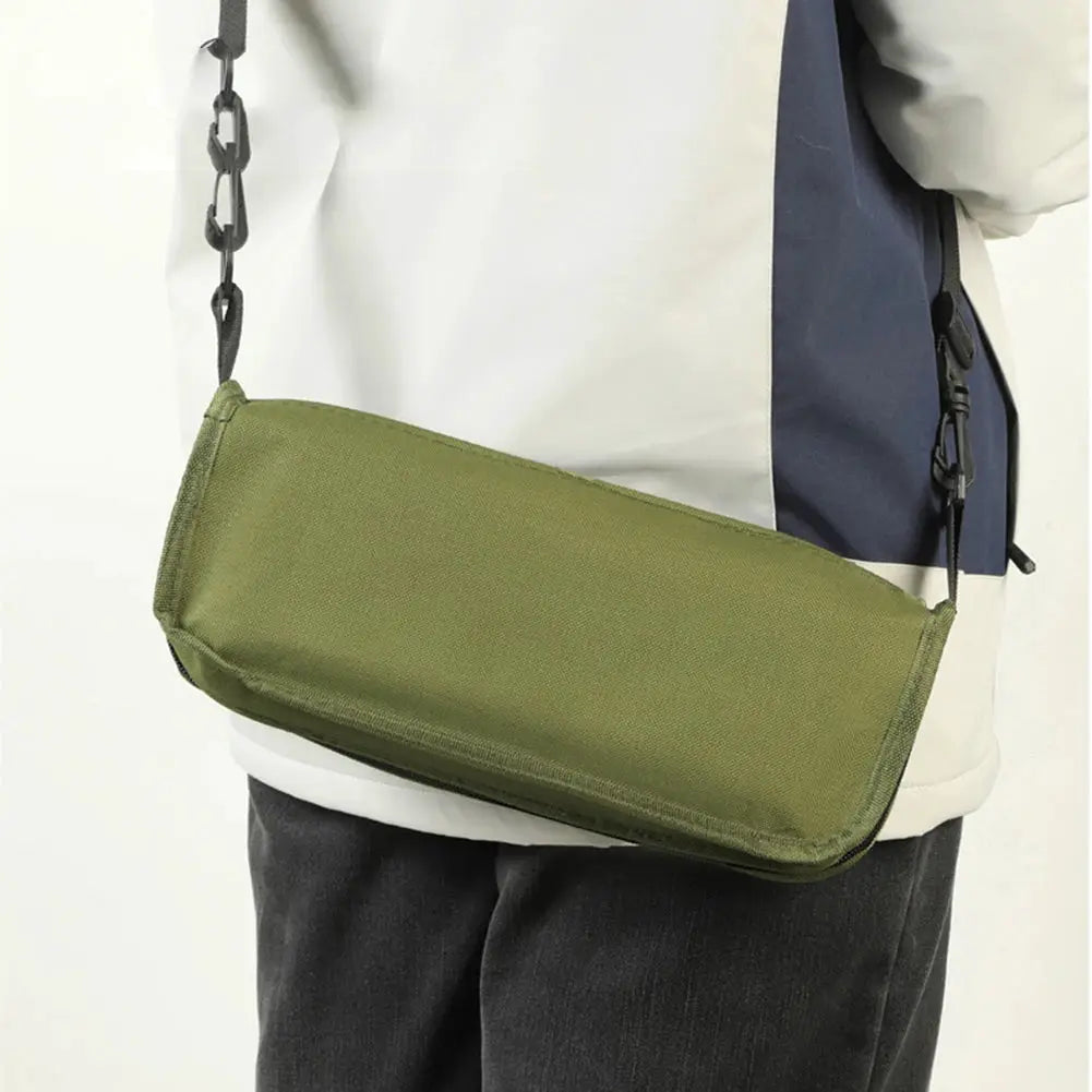 Folding stool Simples Market olive green shoulder-bag style portable seat for camping