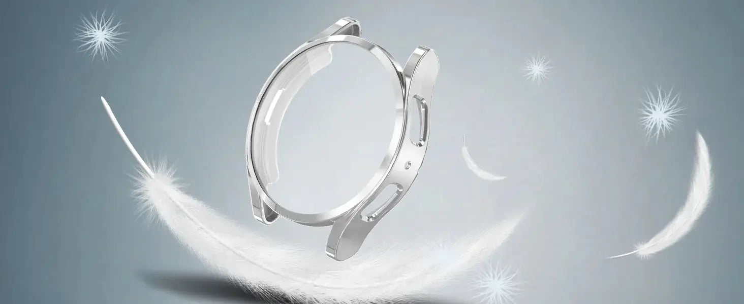 Simples Market soft TPU watch case in silver for Samsung Galaxy Watch 4/5/6/7 (40mm/44mm) full protective, shockproof