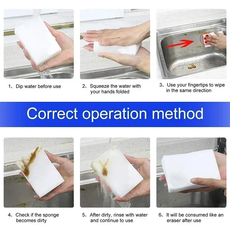 Melamine Sponge Magic Eraser Cleaning Sponges Assorted Pack Of 5 10 20 50 100 Pieces For Kitchen Office Bath Household