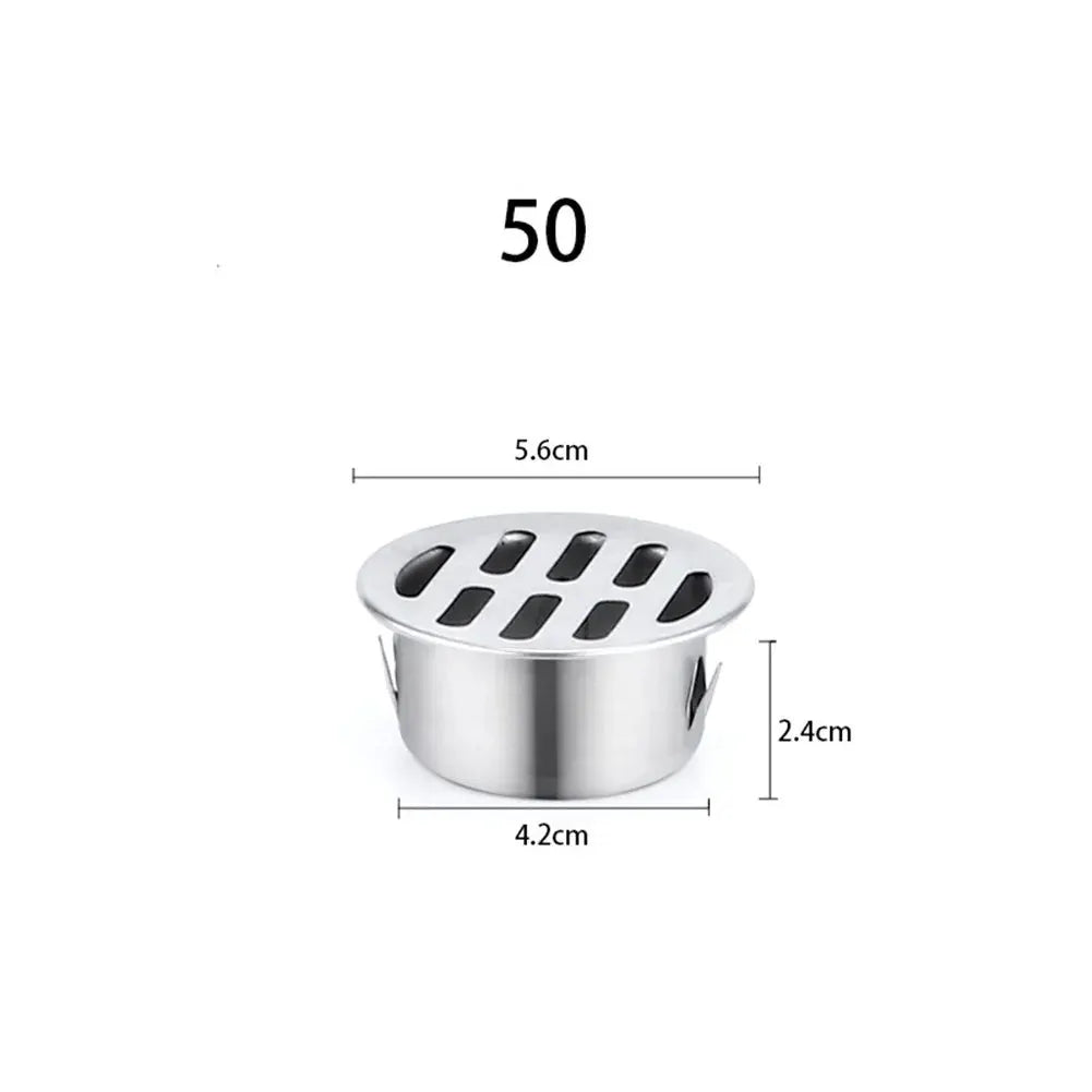 Floor drain strainer, stainless steel round, 50–200mm, anti-blocking, Simples Market, for bathroom and balcony drainage