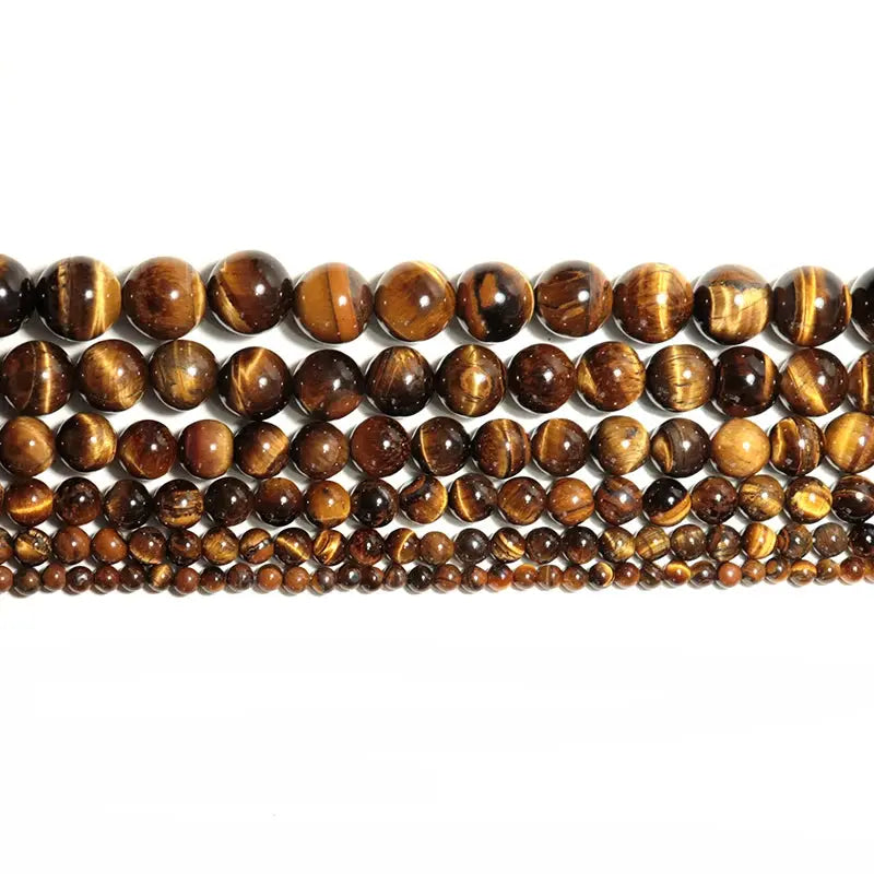 Natural Tiger Eye Round Stone Beads Assorted Sizes 4mm 6mm 8mm 10mm 12mm 14mm for Jewelry Making