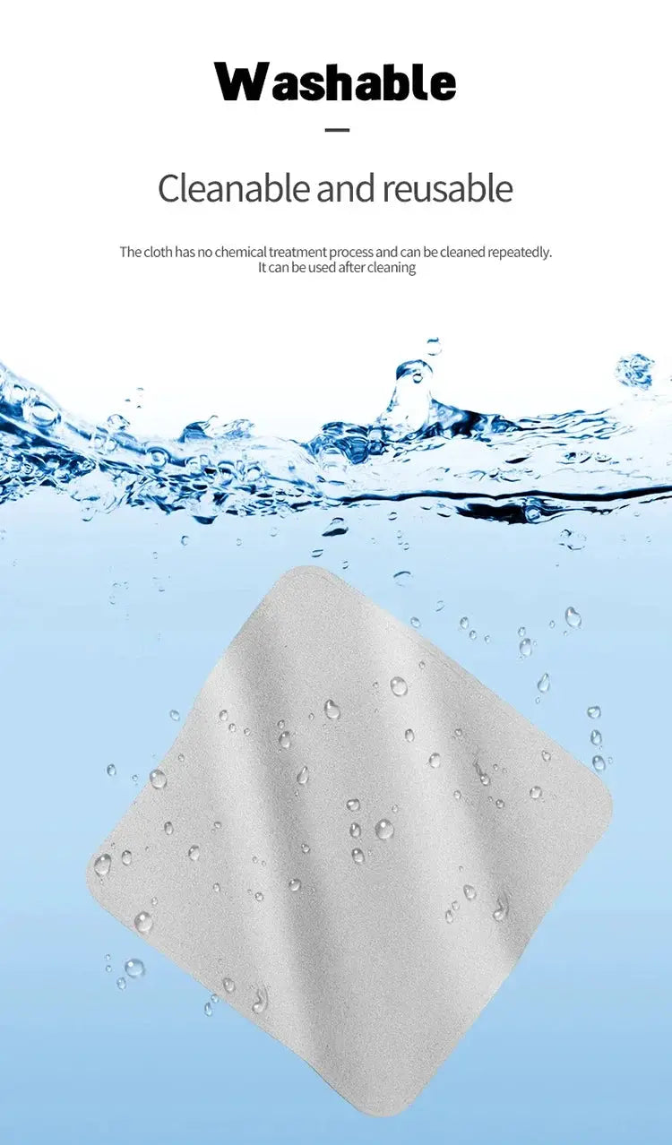 Polishing cloth for Apple devices; white nano-texture microfiber screen cleaner