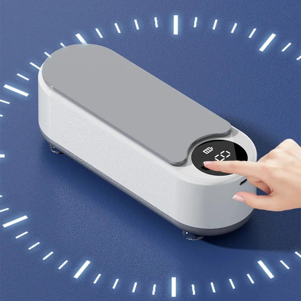 Ultrasonic Jewelry Cleaner Machine Multifunctional Portable USB Rechargeable Glasses Rings Necklaces Watches Retainers