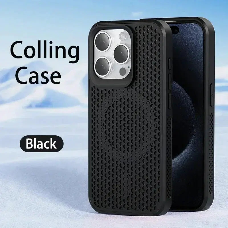 AeroShield Cooling Heat Dissipation Phone Case for iPhone 11 Pro Max to 17 Pro MagSafe Compatible Breathable Hard Back