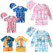 Childrens Buoyancy Swimwear One Piece Rash Guard With Cartoon Print Floating Bathing Suit For Boys And Girls Ages 0 To 6