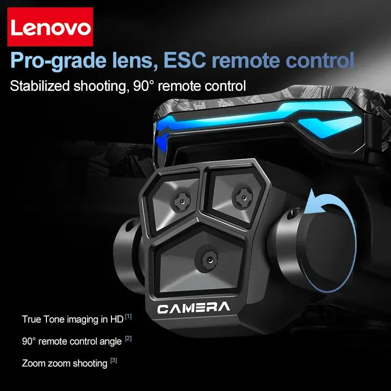 Lenovo D13 GPS Drone 8K Triple Camera Remote Control With Optical Flow Obstacle Avoidance Brushless Motors Screen