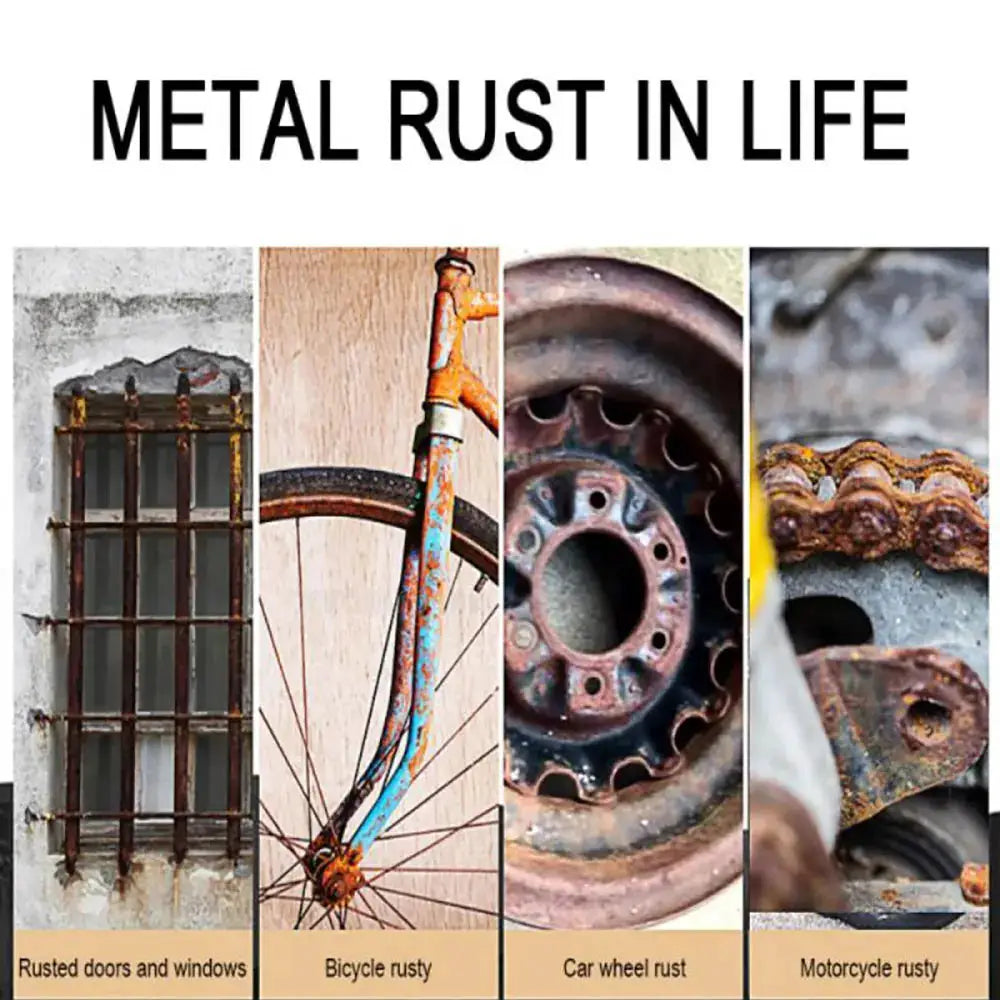 HGKJ rust remover spray for car paint and wheels by Simples Market; iron-particle powder cleans rusty metal surfaces