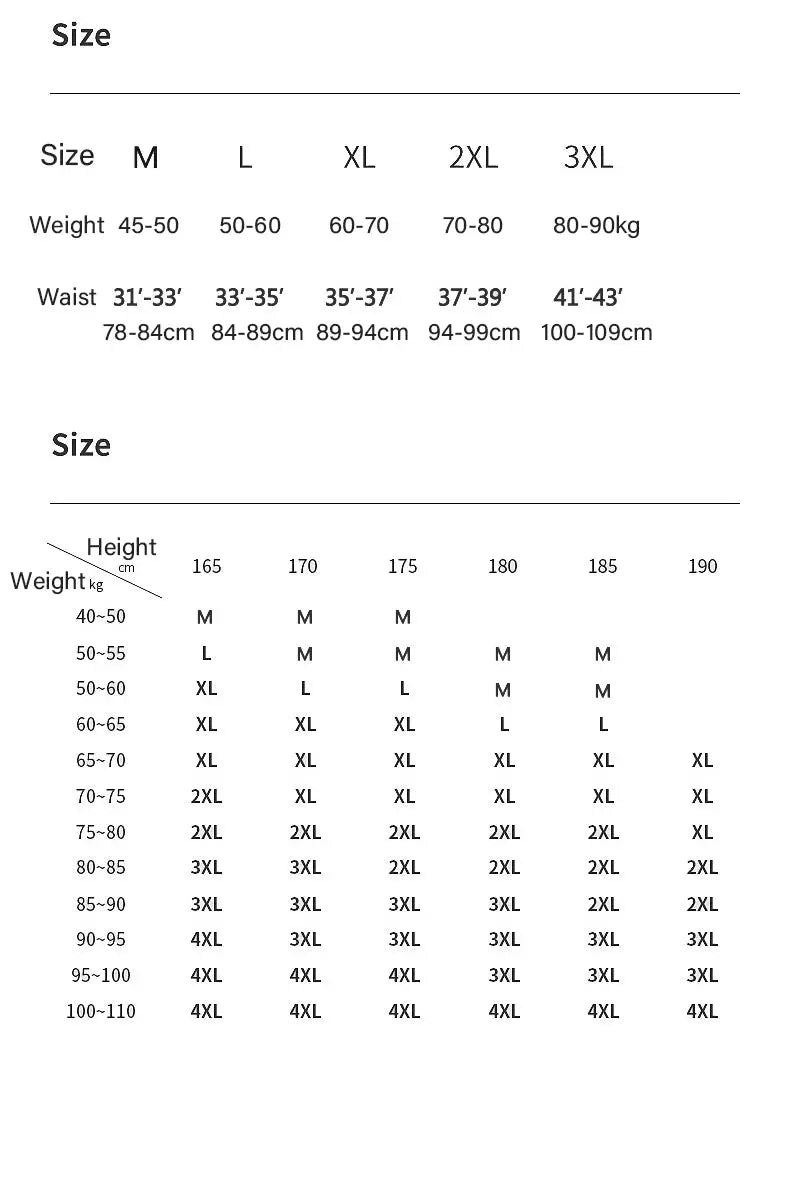 3pc women's cotton boyshorts size chart with weight, waist and height tables