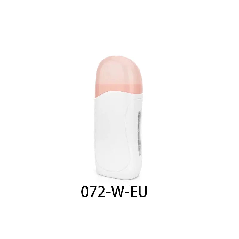 Roll-on depilatory wax heater, white body with pink cap