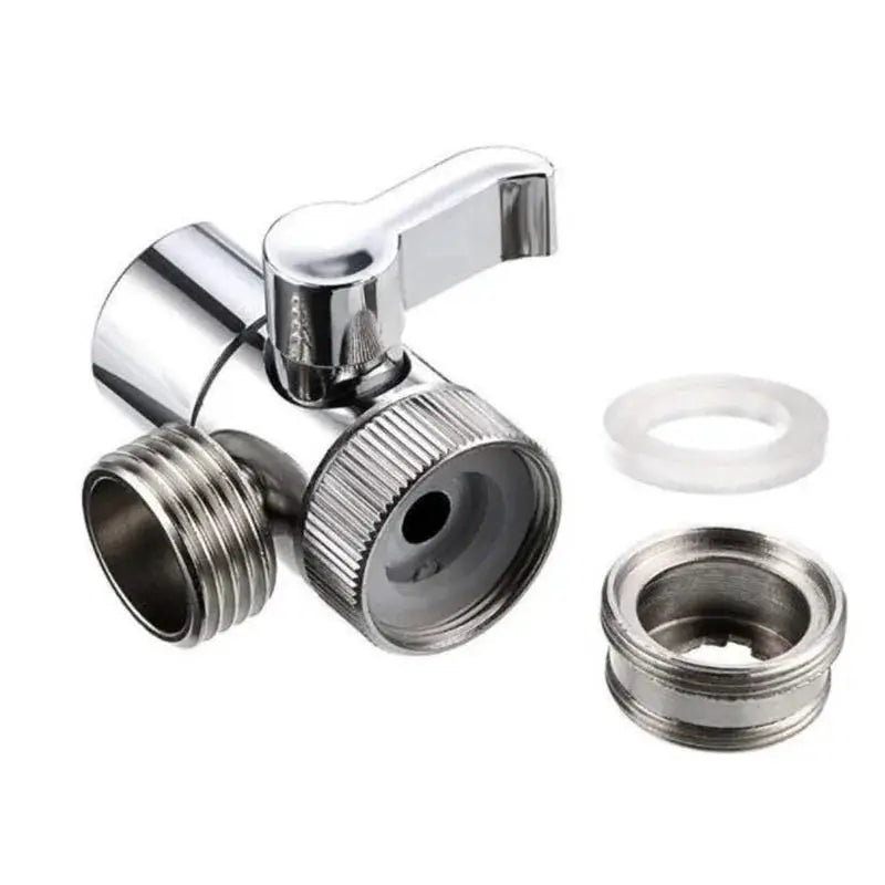 Handheld chrome bidet spray faucet by Simples Market with hose adapter and washer