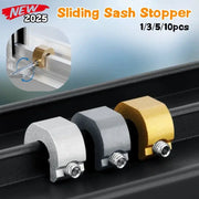 Sliding sash stopper clamps, aluminum alloy window lock, 3 pcs in silver/gray/gold for anti-theft safety