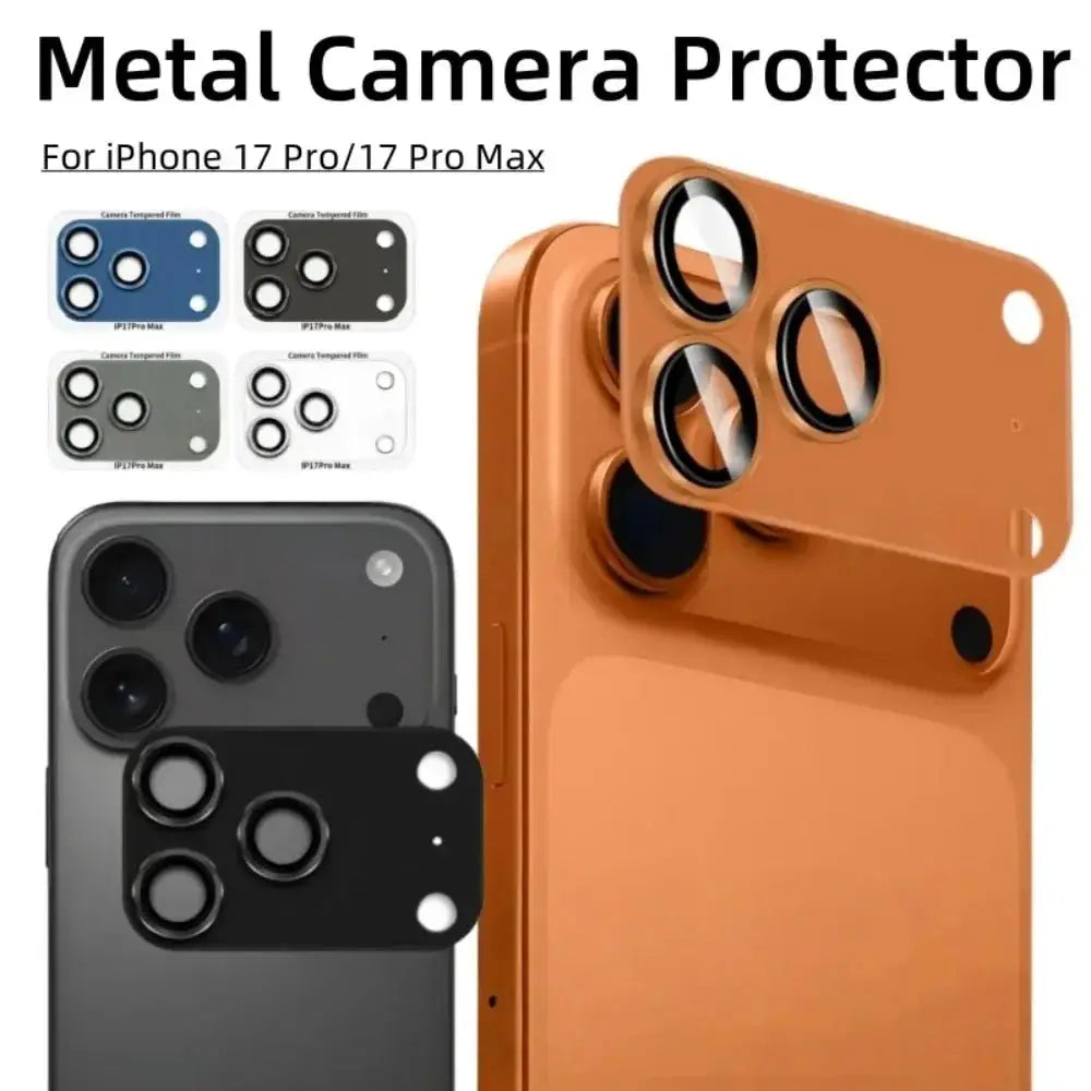 ArmorGuard 9H Camera Lens Protector for iPhone 17 Pro Max Aluminum Ring Tempered Glass High Clarity