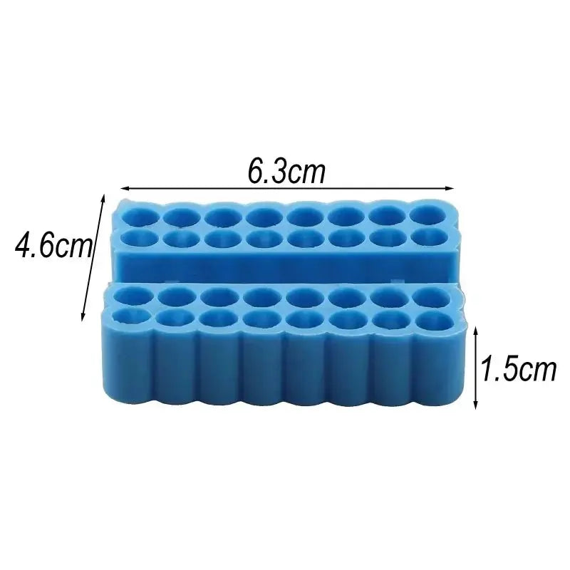 2 Piece Bit Holder Set With 32 Hole Hex Shank Organizers For Screwdriver Bits And Drill Bits 6.35mm Storage Box
