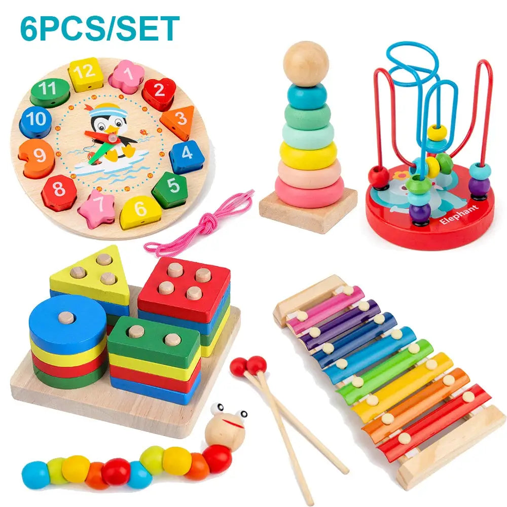 Montessori 3D Wooden Puzzles For Babies And Toddlers Early Learning Educational Wooden Toys Gift For Children