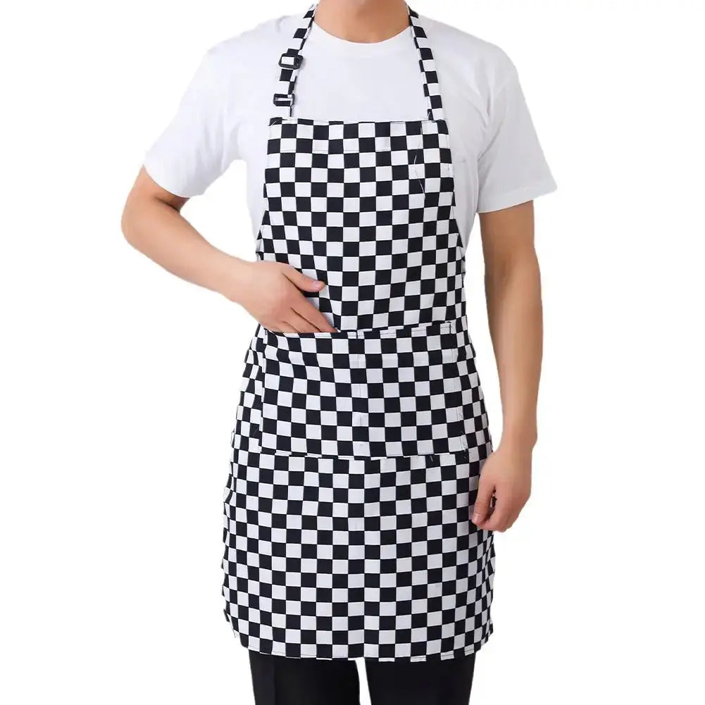 Halterneck Kitchen Apron With Pockets For Men And Women Sleeveless Chef Catering Waiter Printing BBQ
