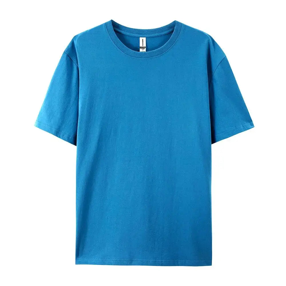 One Hundred Percent Cotton Solid T Shirts For Men And Women Short Sleeve Casual Wear Soft Tees