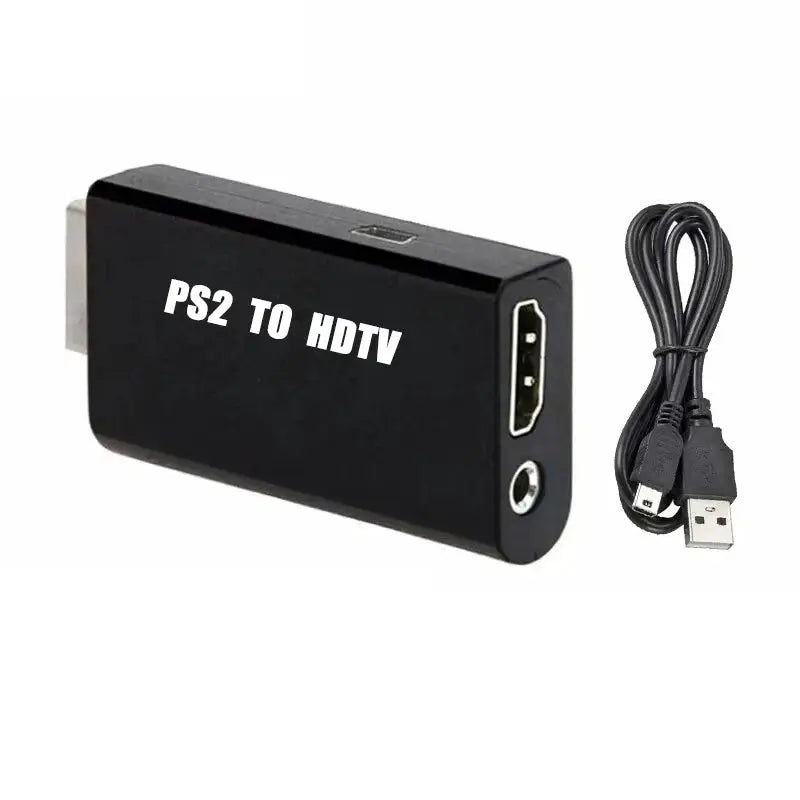 PS2 To HDMI Converter Adapter With Audio Cable Supports All PS2 Display Modes 480i 480p 576i