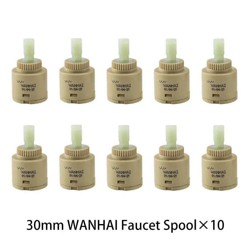 10x 30mm WANHAI faucet valve cores with ceramic cartridges and green stems