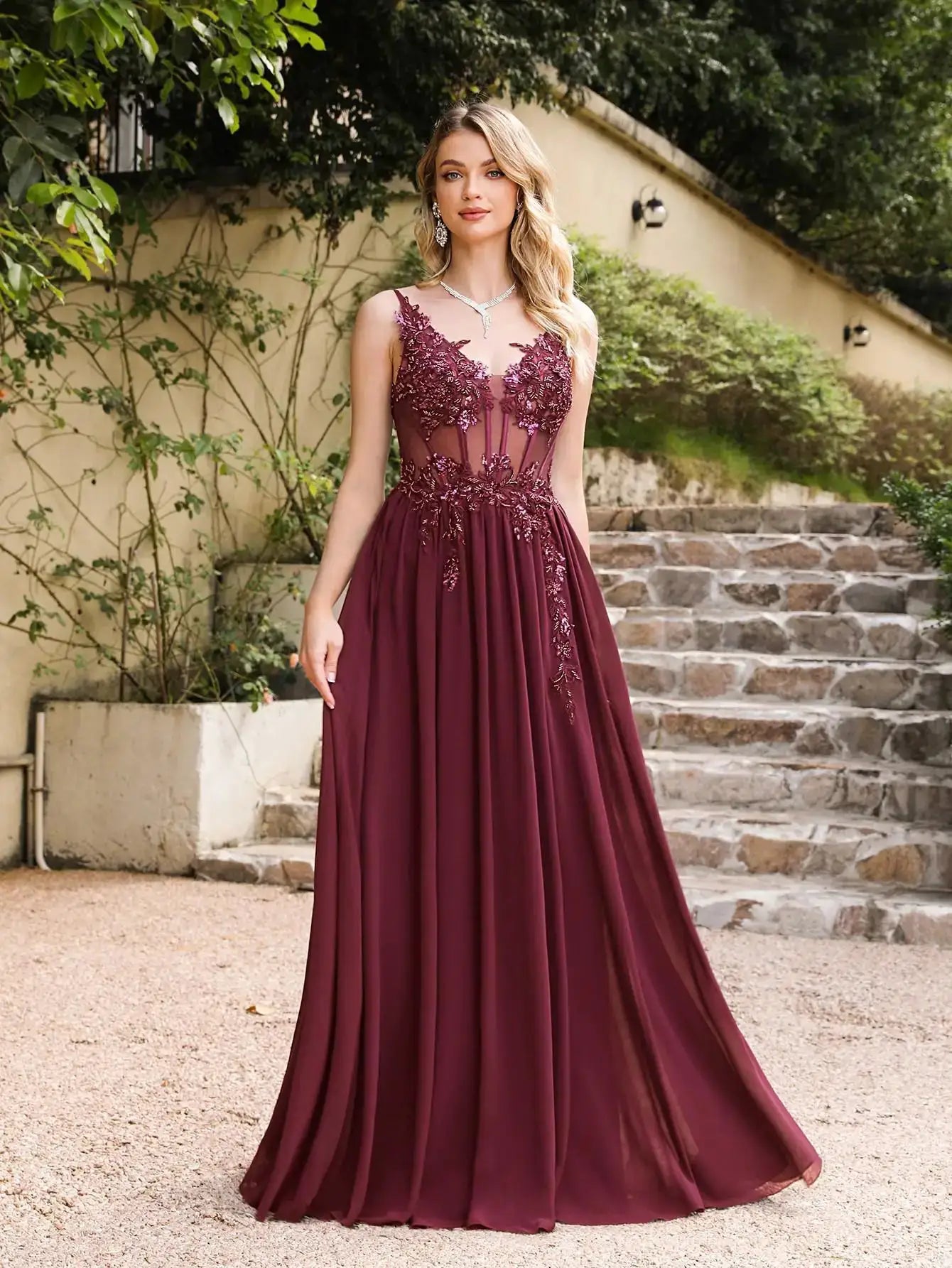 Navy Blue Spaghetti Straps A Line Evening Dress Appliques Prom Gown