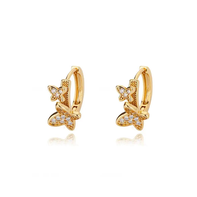 Butterfly Earrings For Women And Girls Stainless Steel Gold Tone Jewelry 2026 Trend Wedding Aesthetic