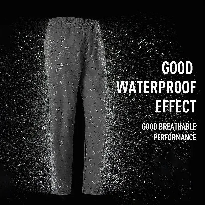 LNGXO waterproof hiking pants, unisex grey outdoor trousers by Simples Market, quick-dry and breathable.