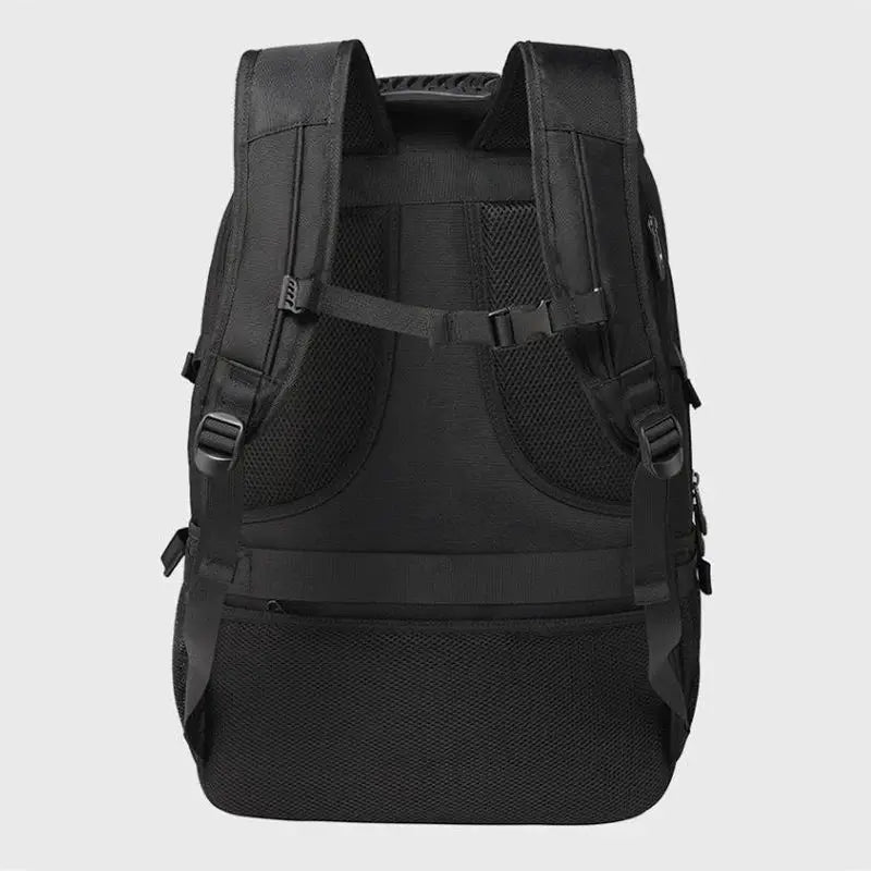 Large capacity travel backpack featuring a spacious design and padded shoulder straps for comfort.