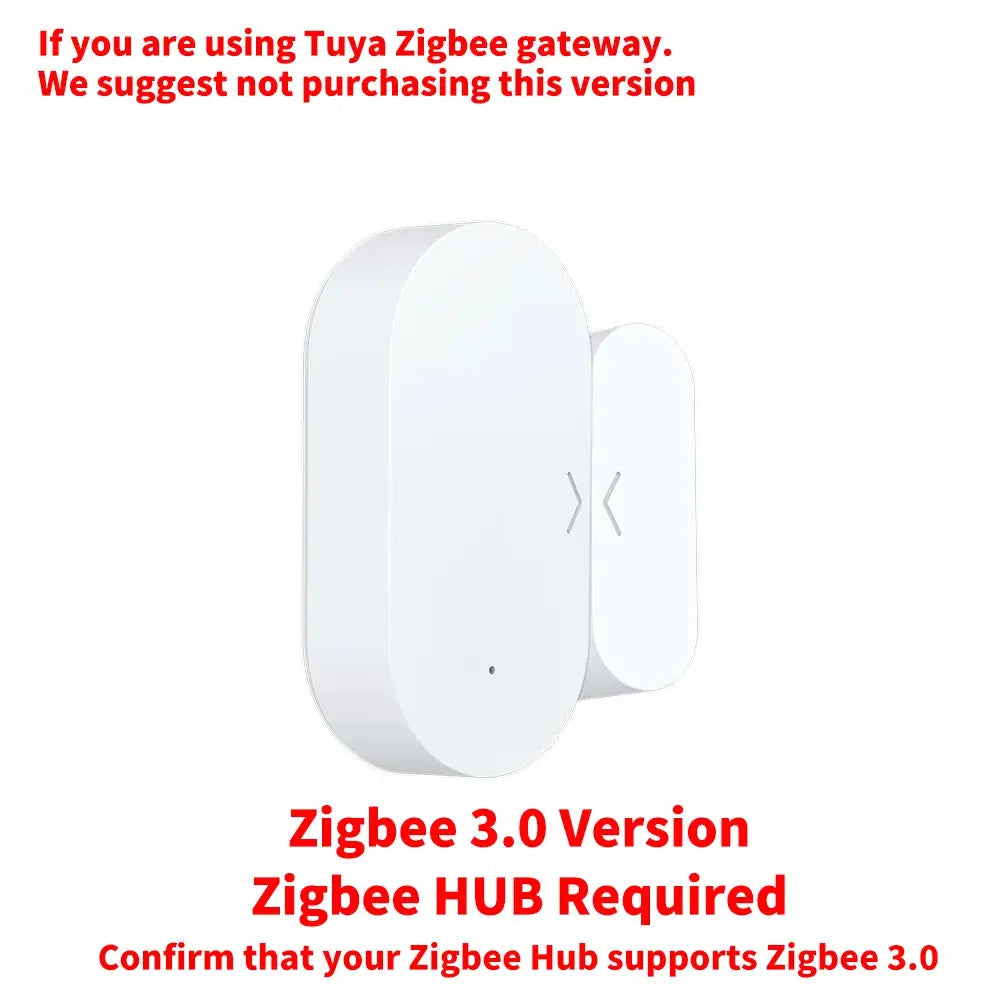 Simples Market Zigbee 3.0 door/window contact sensor; white dual-unit set with hub required
