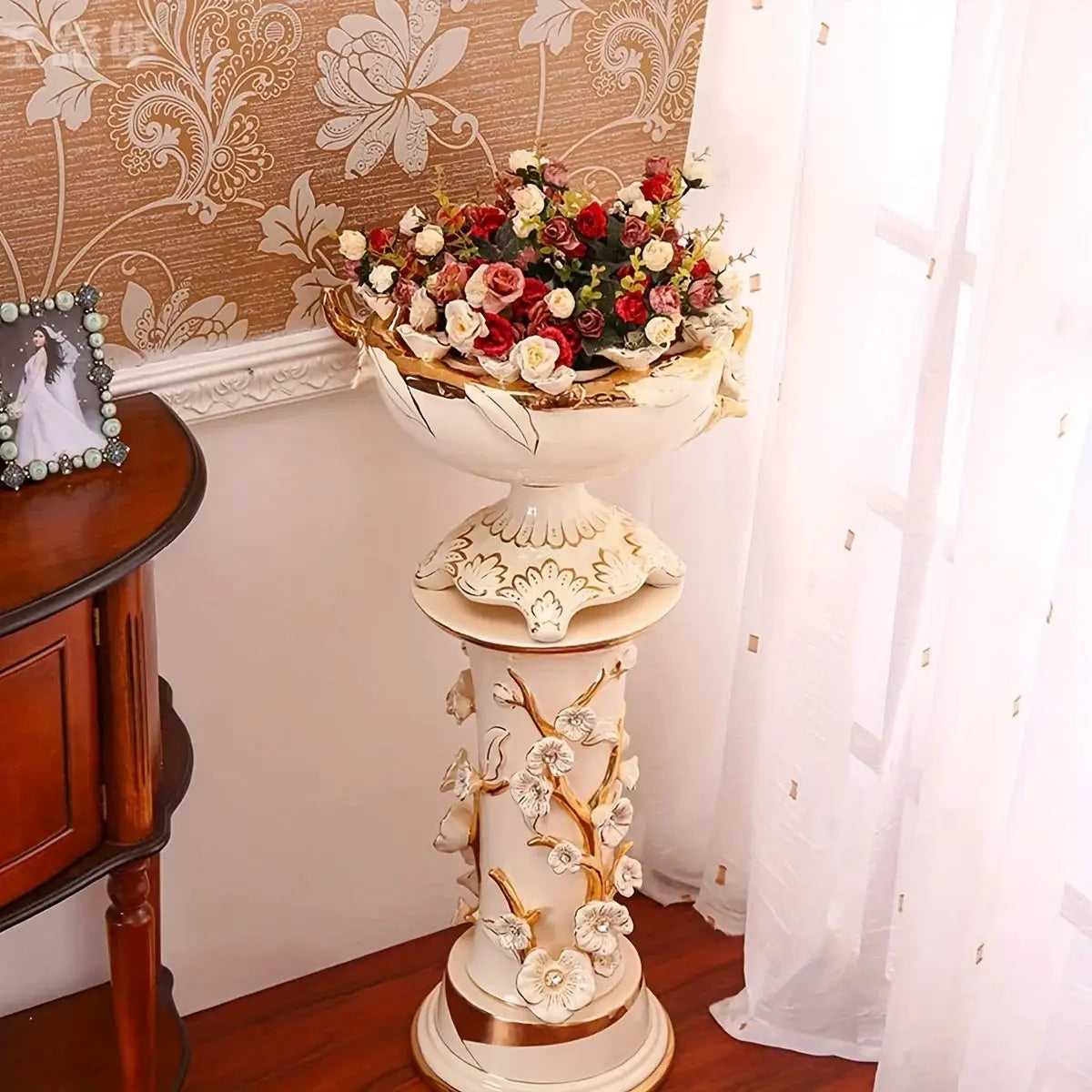 Artificial Silk Rose Bouquet 7 Stems 21 Heads for Wedding Christmas Wreath Home Decor Vase Bridal Bouquets