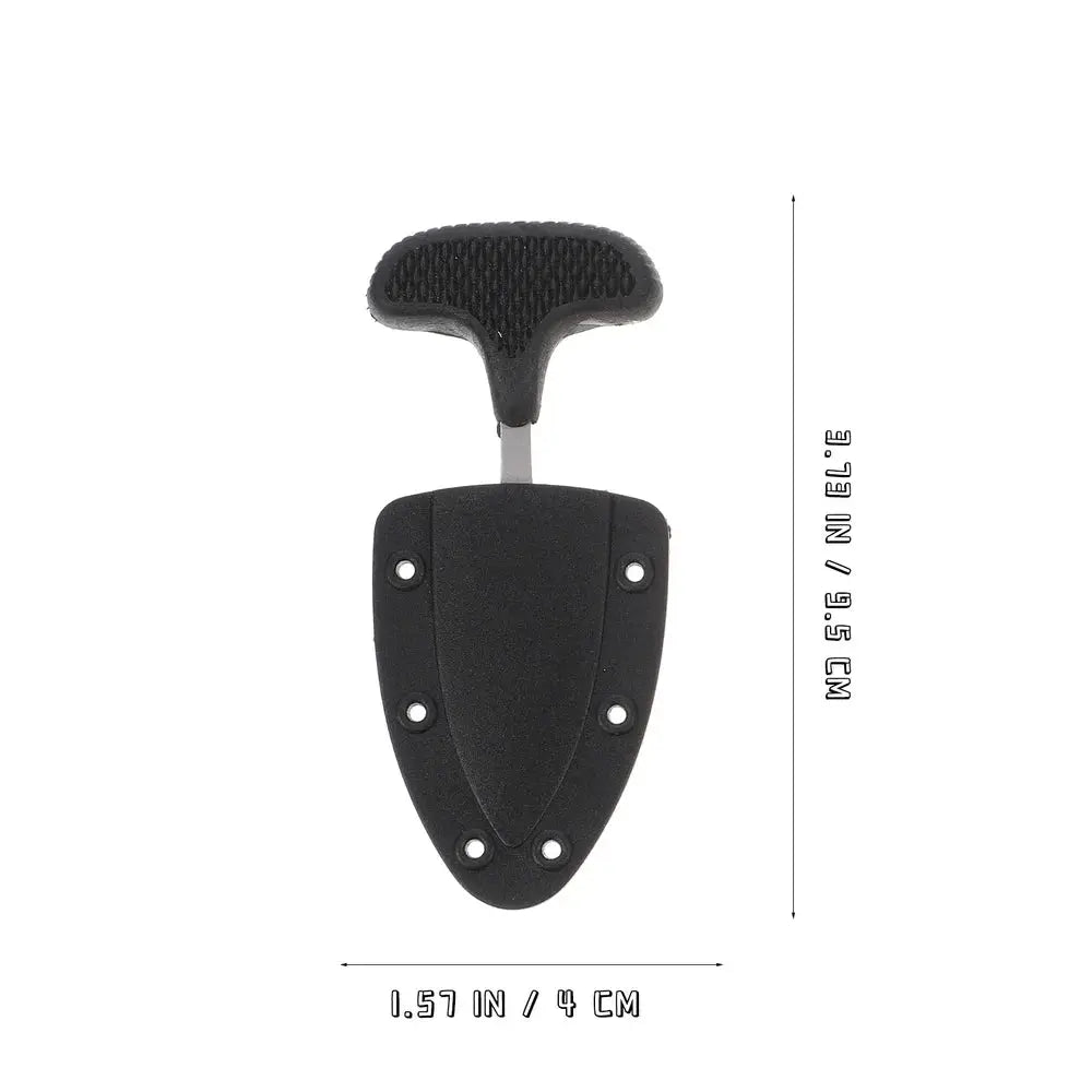 Simples Market 1/2pc necklace cutter with black sheath, compact portable camping knife