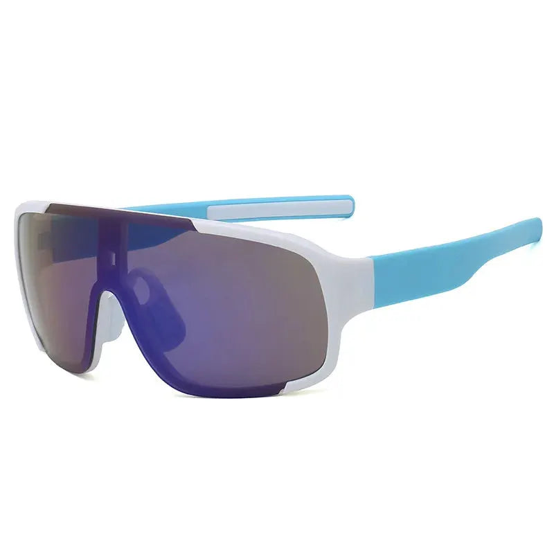 Y2K Style Cycling Sunglasses Windproof Unisex Road Riding Sports Glasses With Retro Reflective Lenses