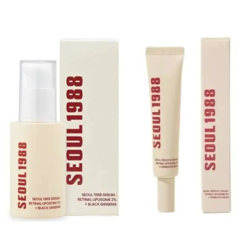 Korean 1988 Retinol Face Care Serum With Black Ginseng Niacinamide Vitamin C Peptides For Firming Anti Aging