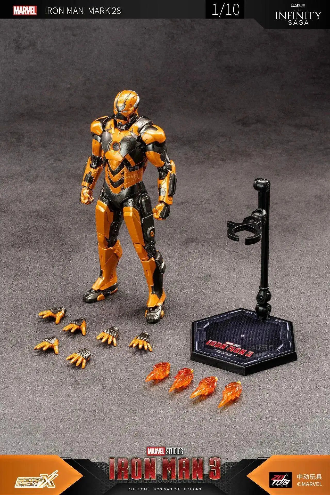 ZD Original Iron Man MK31 MK32 Piston Romeo MK10 MK19 Tiger One Tenth Scale Armor Marvel Legends Avengers Action Figure Toy