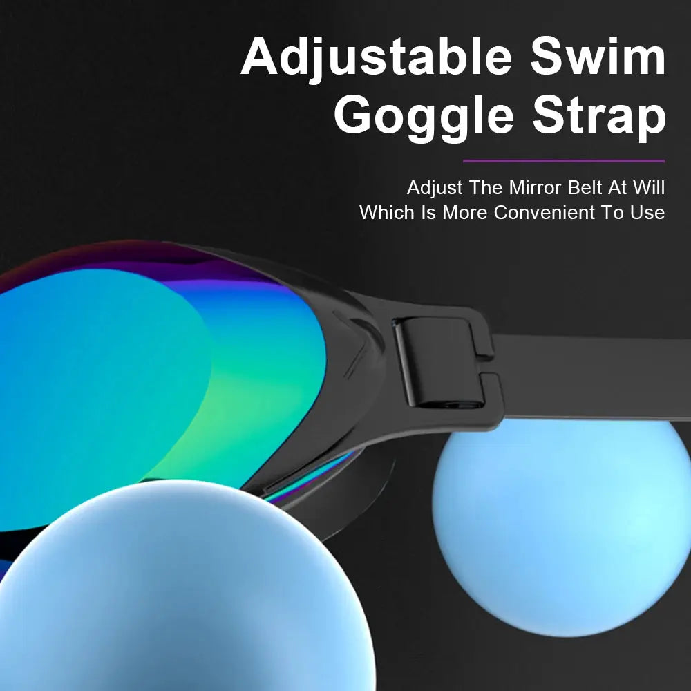 JSJM Professional Anti Fog Swimming Goggles For Adults UV Protection Adjustable Silicone Fit Unisex Design Men Women