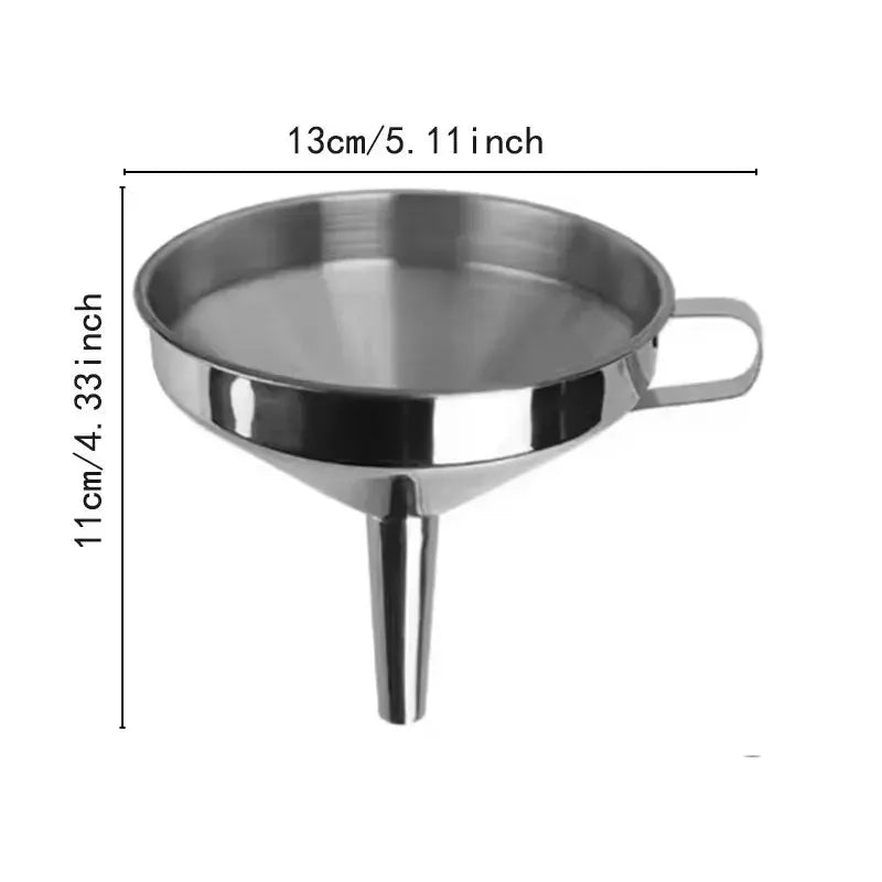 304 Stainless Steel Kitchen Funnel With Strainer Small Oil Filter For Bottles And Liquids