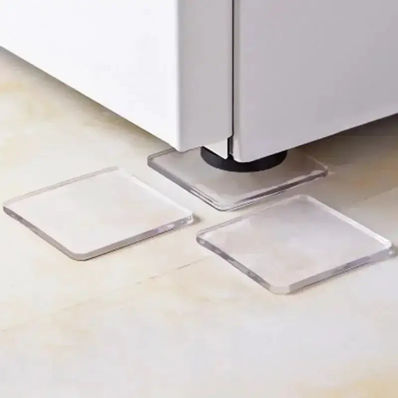 4pcs transparent silicone anti-vibration non-slip mats for washing machines