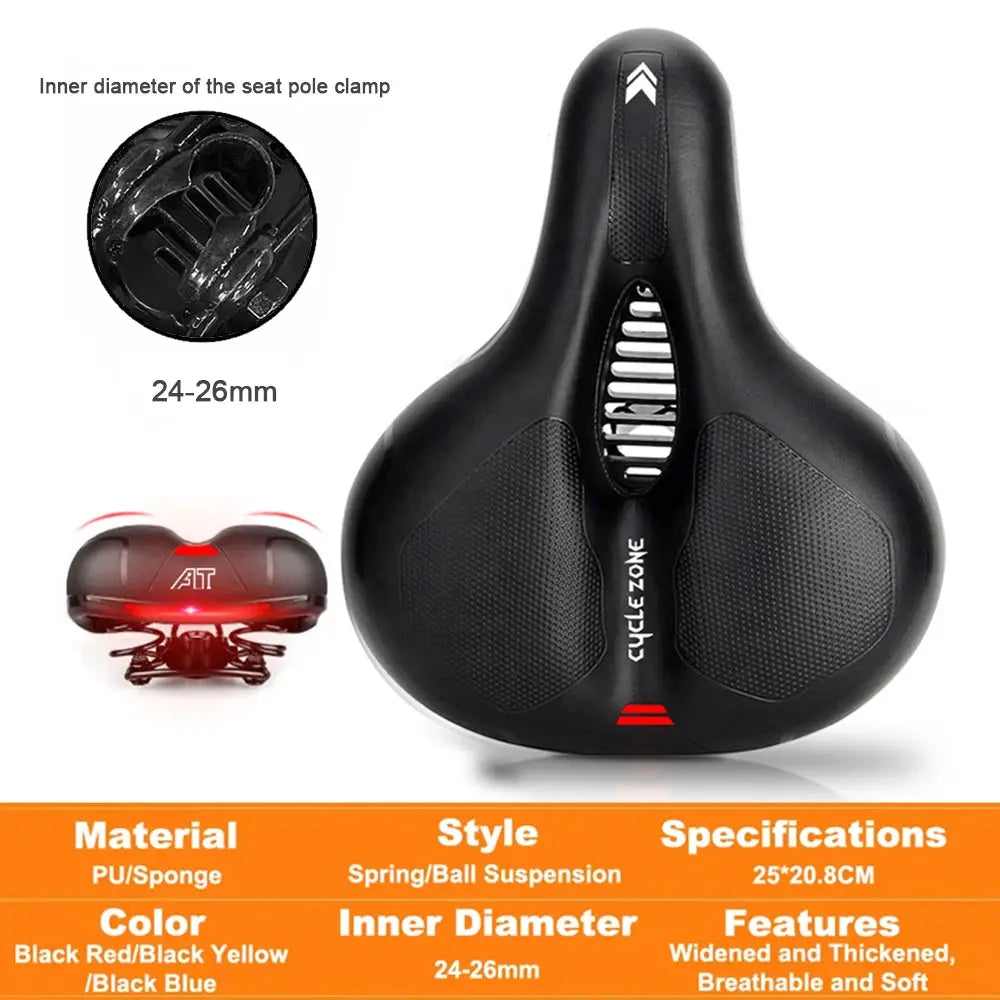 Hollow Breathable Bicycle Saddle For Men And Women MTB Road Bike Seat Shock Absorbing Comfort For Big Butt