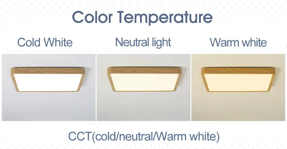 MARPOU 2.4cm ultra-thin square wood-grain LED ceiling light by Simples Market with cold, neutral, and warm white options